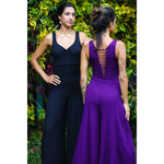 The Perfect Romper in Black & Plum