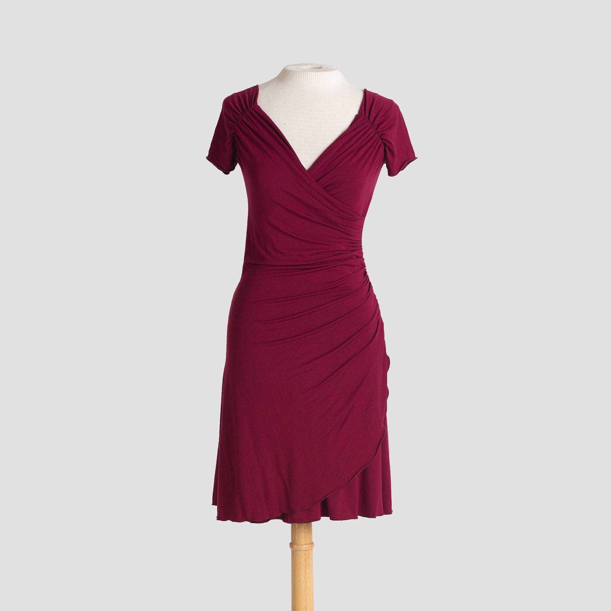 kaila wrap style jersey dress Reformation Kaila Jersey Wrap Brown Midi Dress Size ES Plus 3X