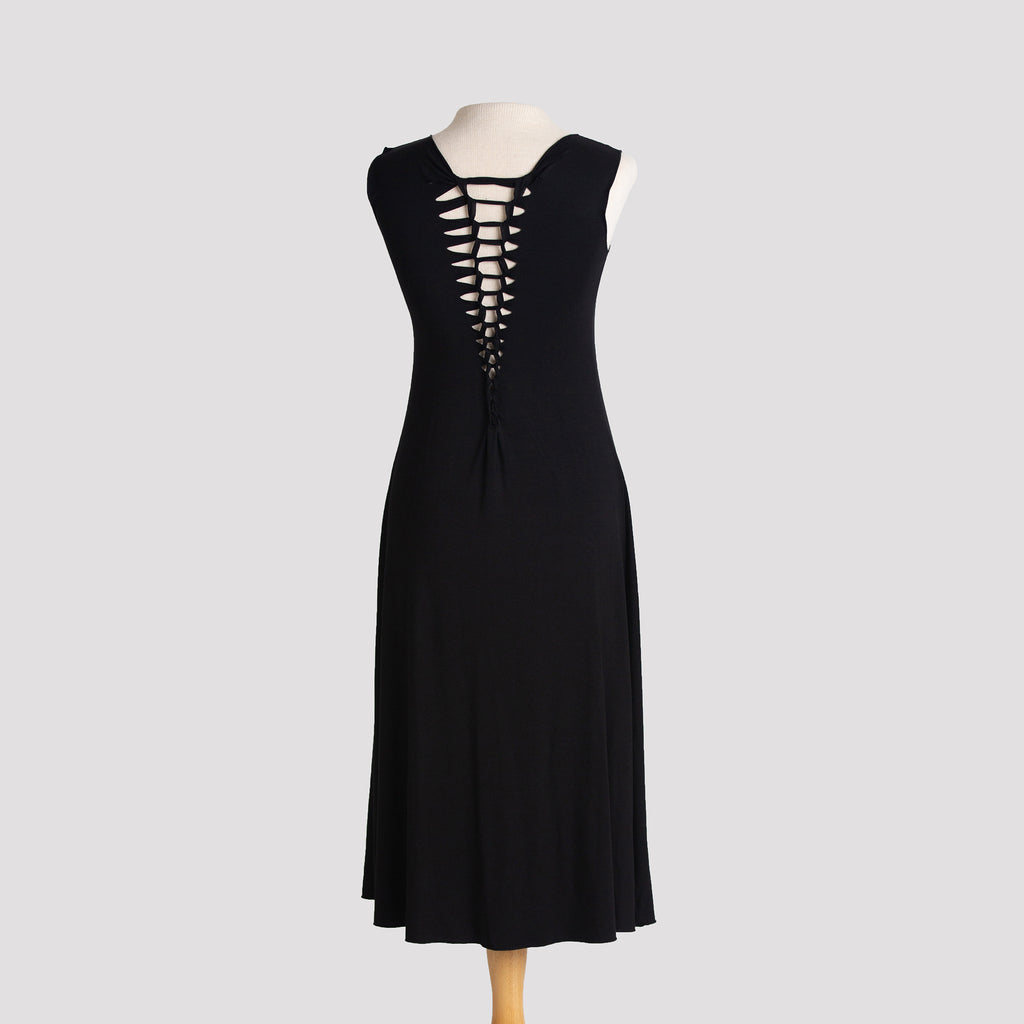 Lakshmi Midi Dress in Black