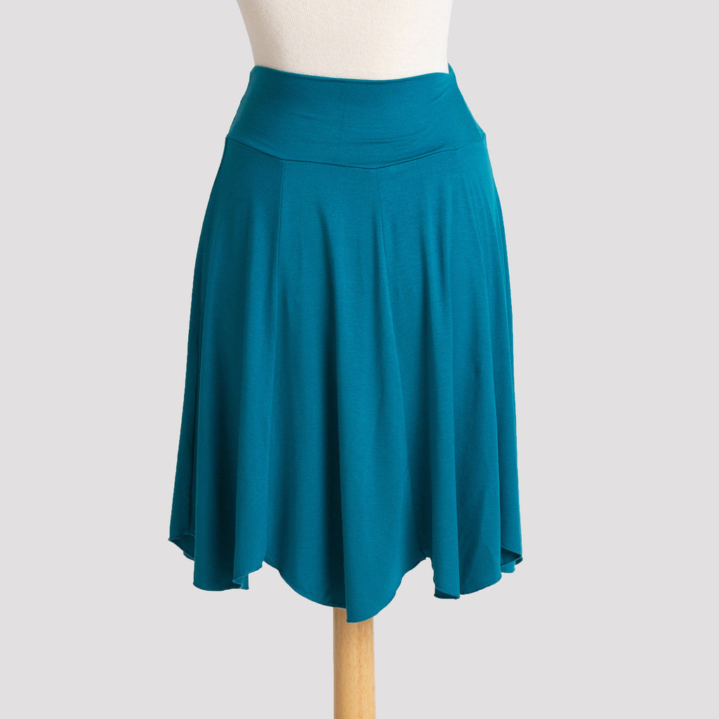 Short Petal Skirt in Green Teal